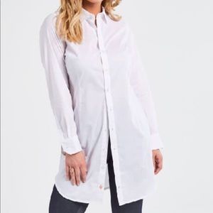 Ruby Ribbon White Shirt Dress